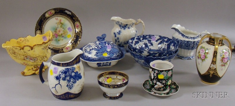 Appraisal: Twelve Assorted Porcelain and Earthenware Items seven pieces of porcelain