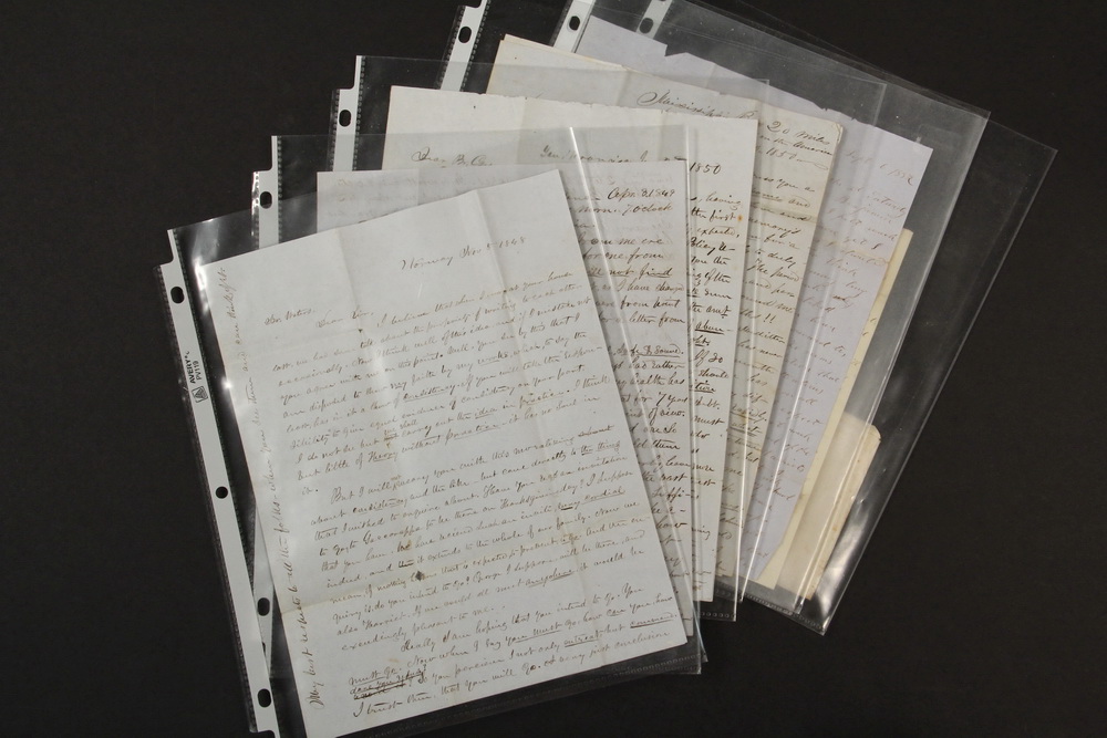 Appraisal: QUINBY FAMILY GOLD RUSH LETTERS - Including Letters from Edwin