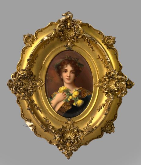 Appraisal: Fine Royal Berlin KPM Porcelain Portrait Plaque fourth quarter th