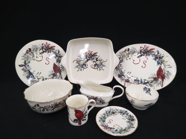 Appraisal: pc Lenox Winter Greetings China Service an enormous set with