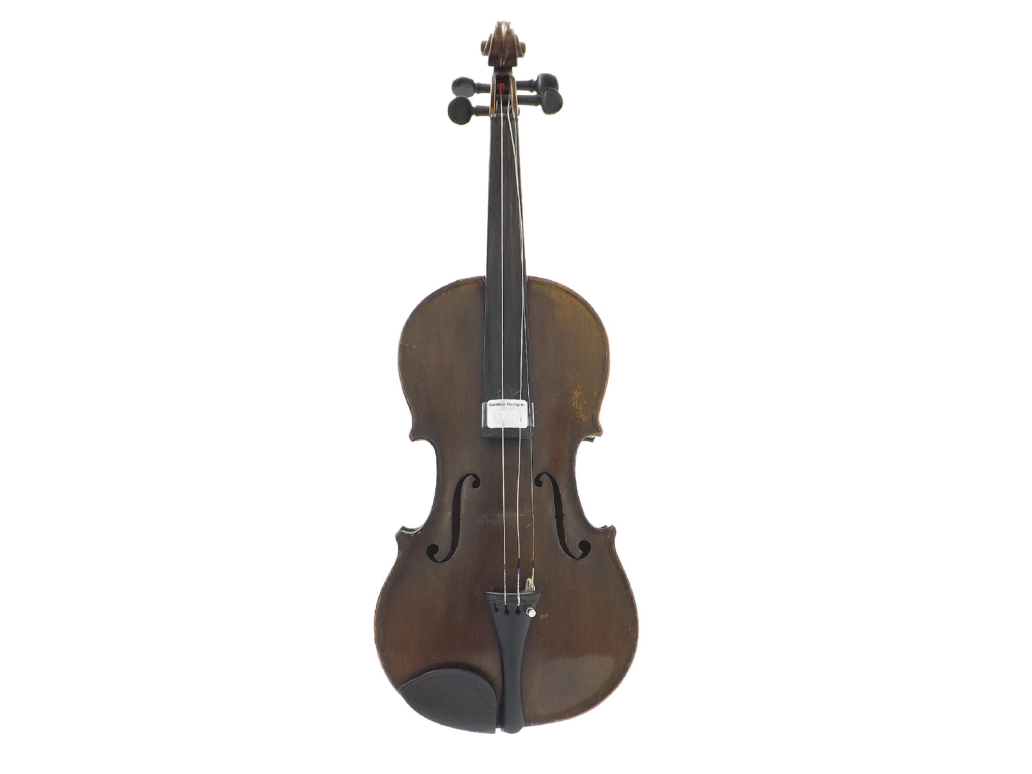 Appraisal: Mittenwald violin labelled Von J A Baader Co cm