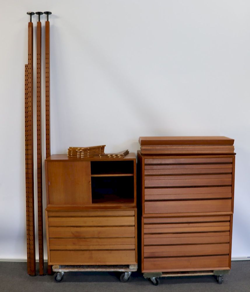 Appraisal: MIDCENTURY Danish Modern Teak Wall Units Poul Cadovius cado wall