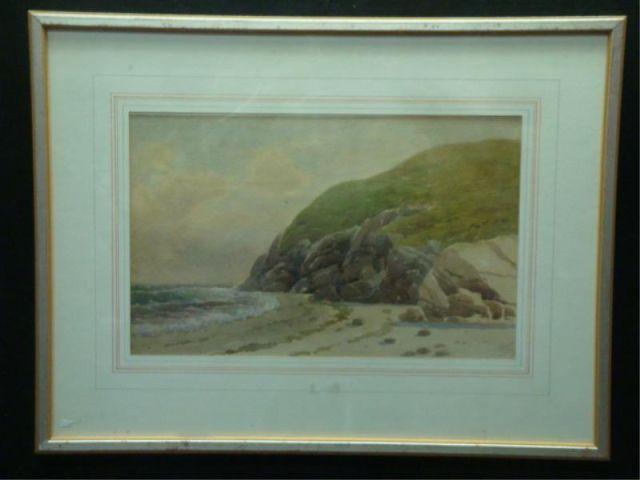 Appraisal: CHAPIN Bryant Watercolor of Beach Cliff Scene Signed and dated