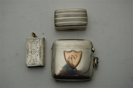 Appraisal: A George III silver snuff box J Taylor Birmingham in