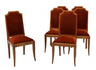 Appraisal: FRENCH ART DECO DINING CHAIRS C lot of French Art