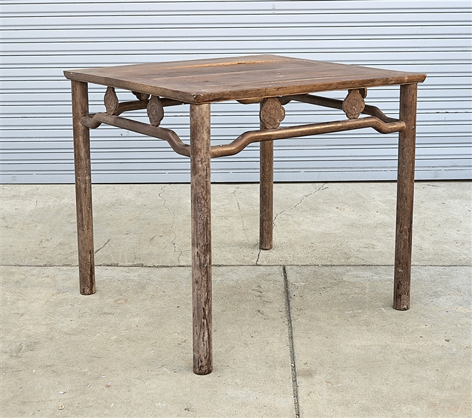 Appraisal: Chinese wood table x x approx Condition wear splitting cracks