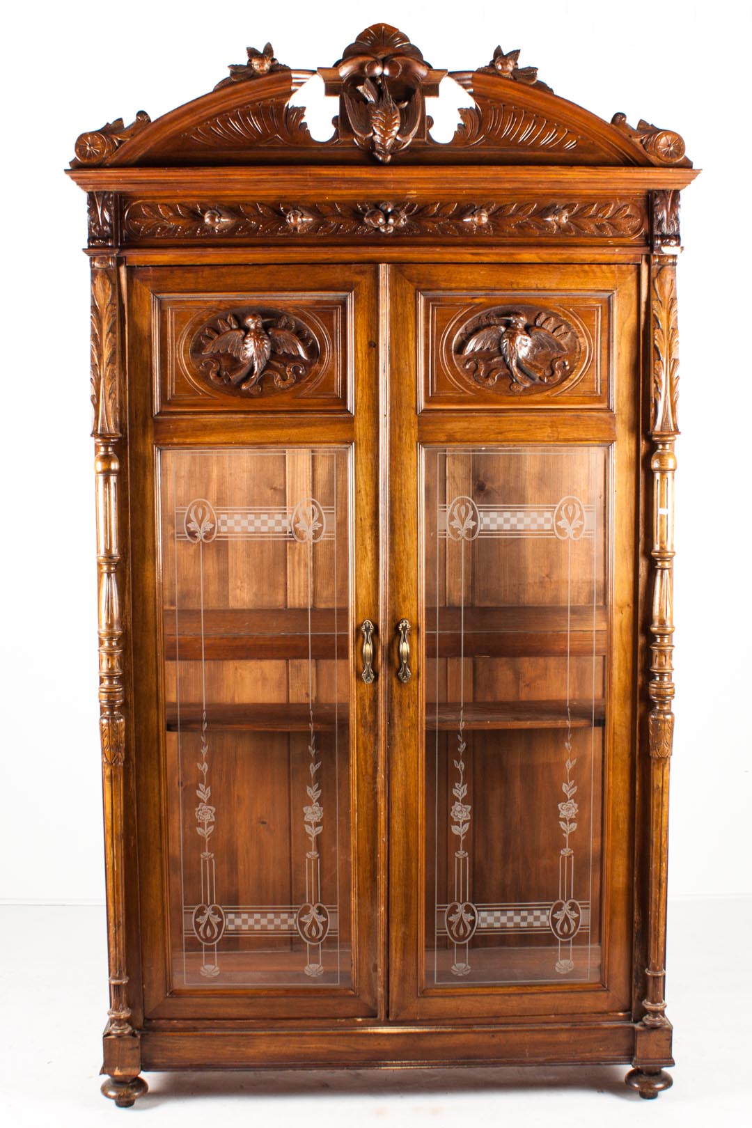 Appraisal: Continental Renaissance Revival walnut armoire late th century elaborately carved