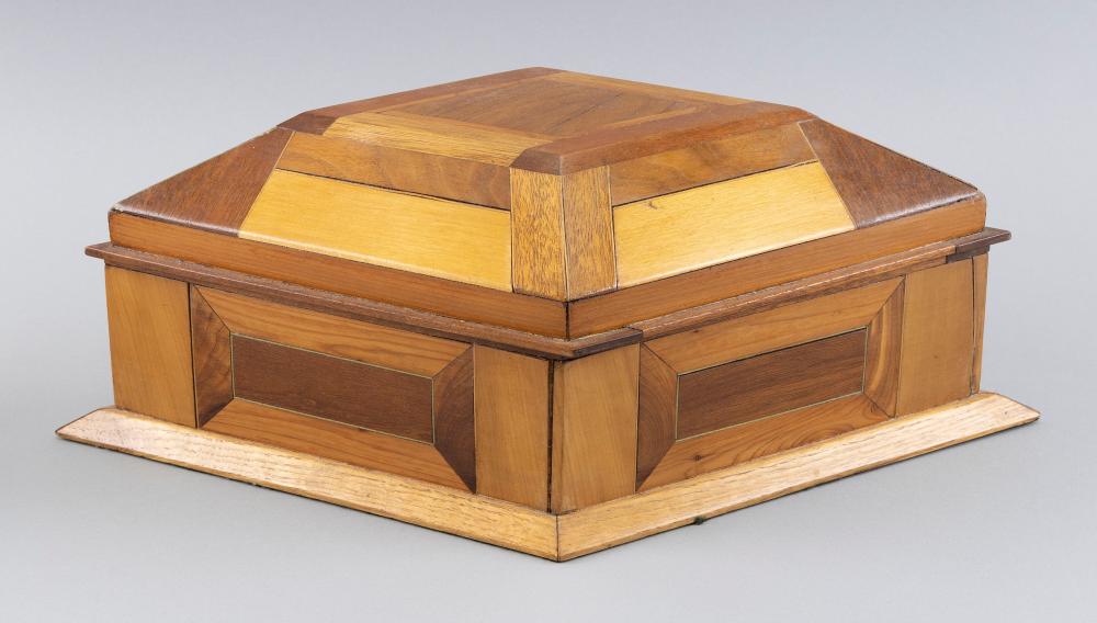 Appraisal: PARQUETRY INLAID JEWEL BOX TH CENTURY HEIGHT WIDTH DEPTH PARQUETRY