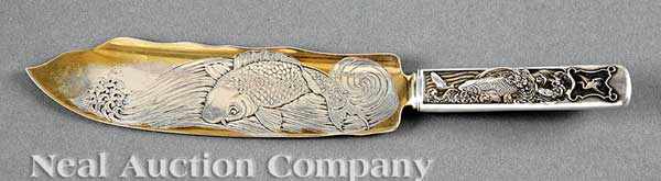 Appraisal: A Gorham Japonesque Sterling Silver Ice Cream Knife c in