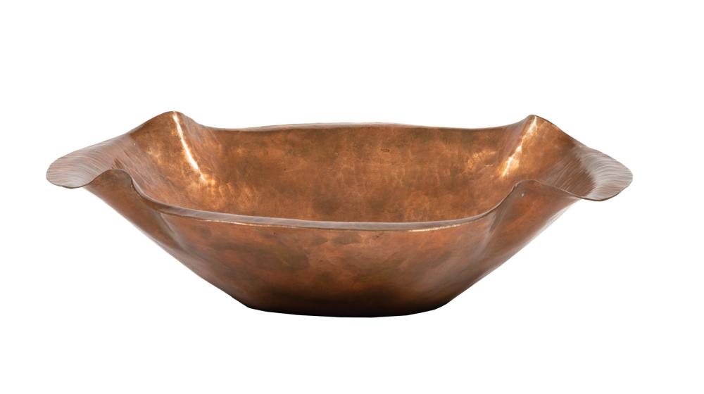 Appraisal: Newcomb College Hammered Copper Bowl - May Ashbury Jones floriform