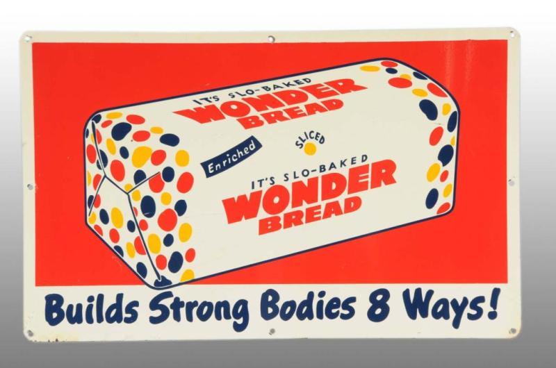 Appraisal: Tin Wonder Bread Sign Description Colorful sign with an old