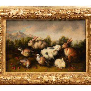 Appraisal: Di Stefano Italian th Century Game and Strawberries oil on