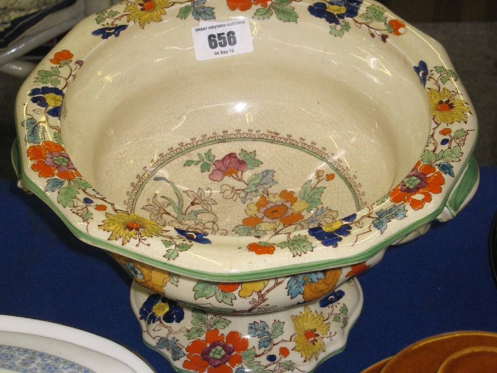 Appraisal: Masons Ironstone pedestal bowl