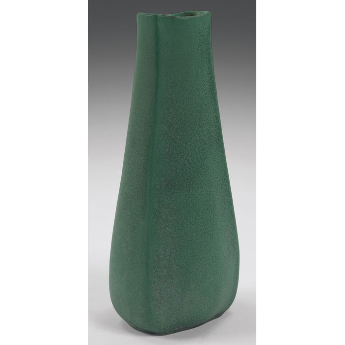 Appraisal: Teco vase shape designed by Fritz Albert an exceptional green