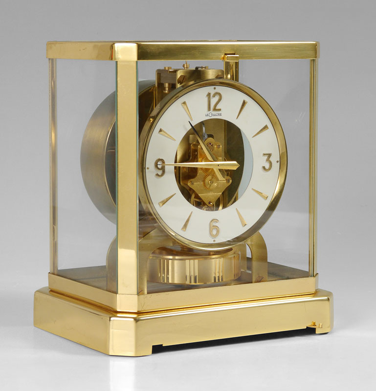 Appraisal: 'S LECOULTRE ATMOS CLOCK Late s production serial number brass