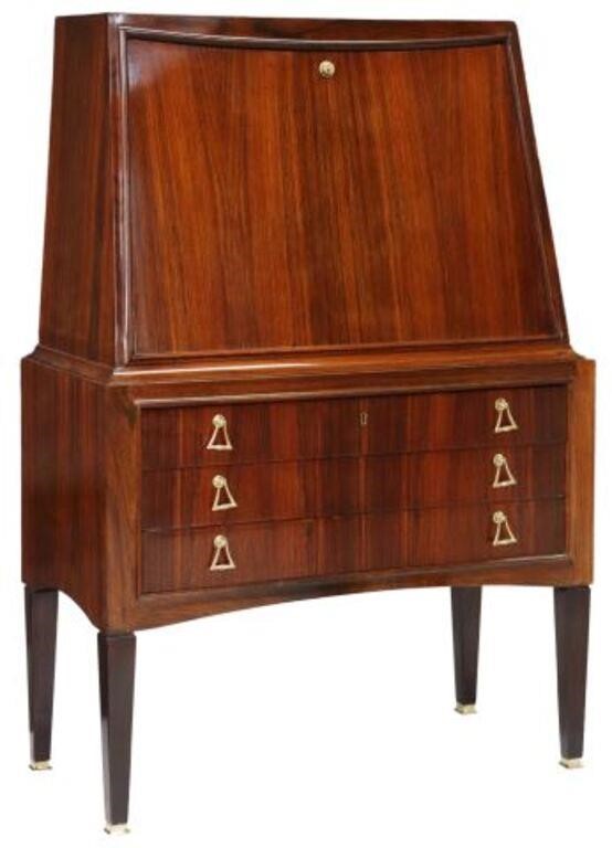 Appraisal: Italian mid-century modern rosewood bar cabinet Paolo Buffa Italian -