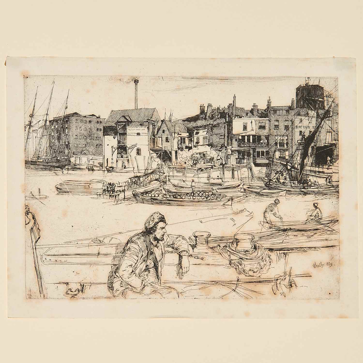 Appraisal: JAMES A M WHISTLER THAMES SET ETCHING James Abbott McNeill