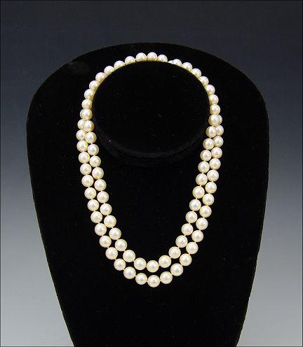 Appraisal: LONG STRAND OF CULTURED PEARLS '' cultured saltwater pearl strand