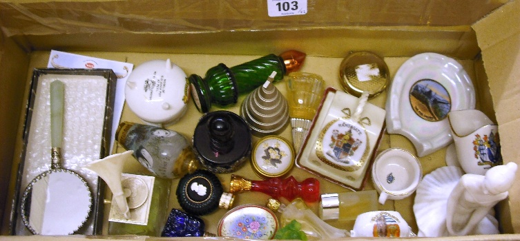 Appraisal: A Collection of various glass Scent Bottles Crested China etc