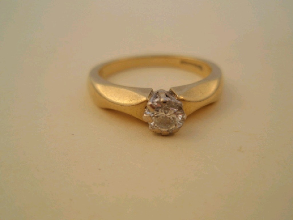 Appraisal: An ct gold diamond solitaire ring AF