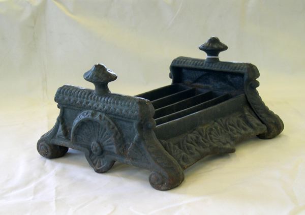 Appraisal: William IV Verdigris-Patinated Cast-Iron Bootscraper second quarter th century in