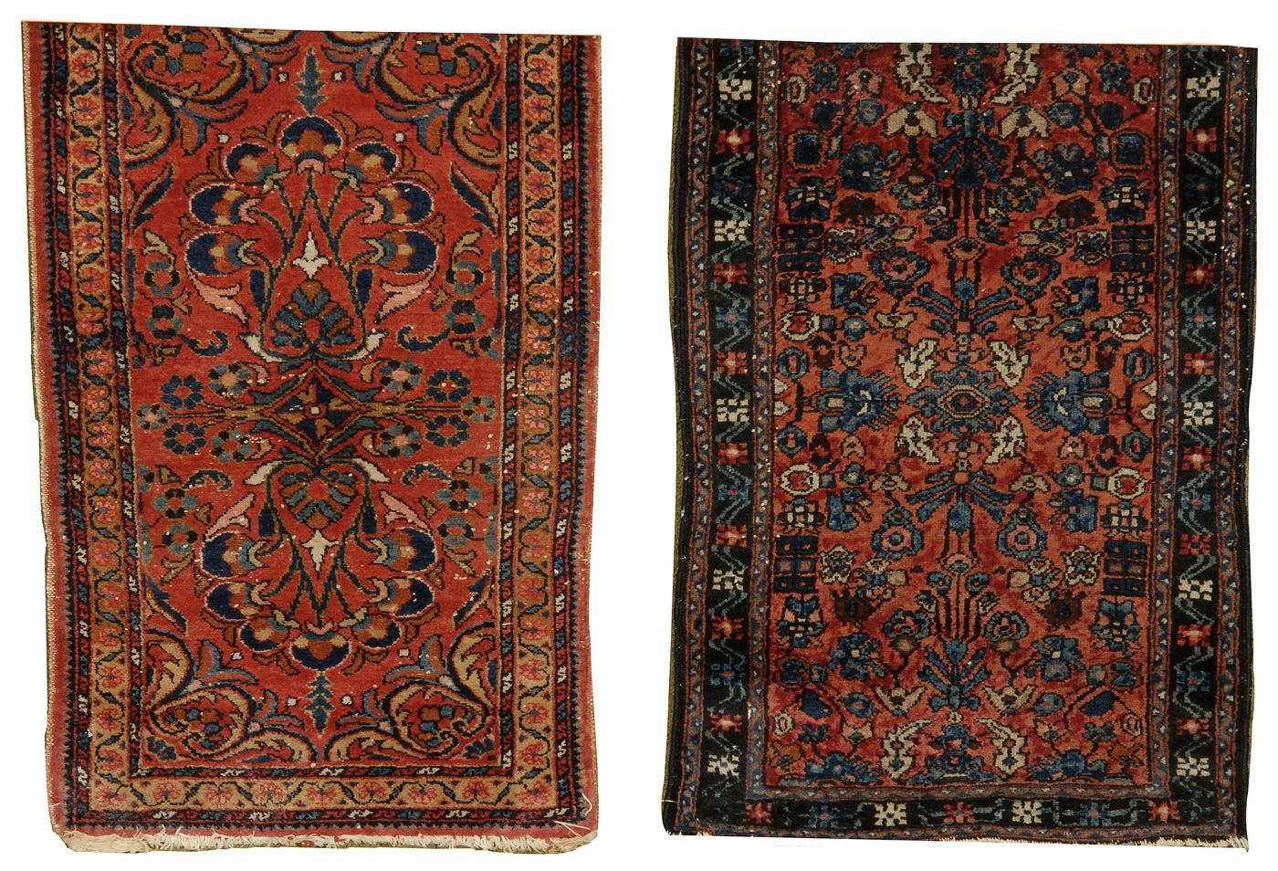 Appraisal: TWO ORIENTAL RUGS HAMADAN MATS Both approx ' x '