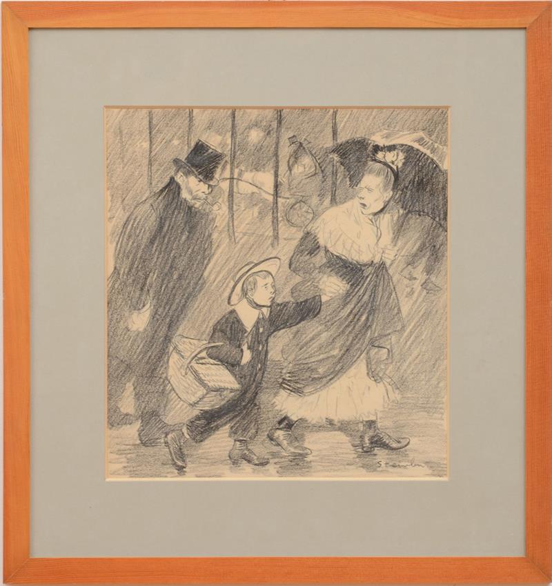 Appraisal: TH OPHILE STEINLEN - MOTHER AND SON AND THE MEETING