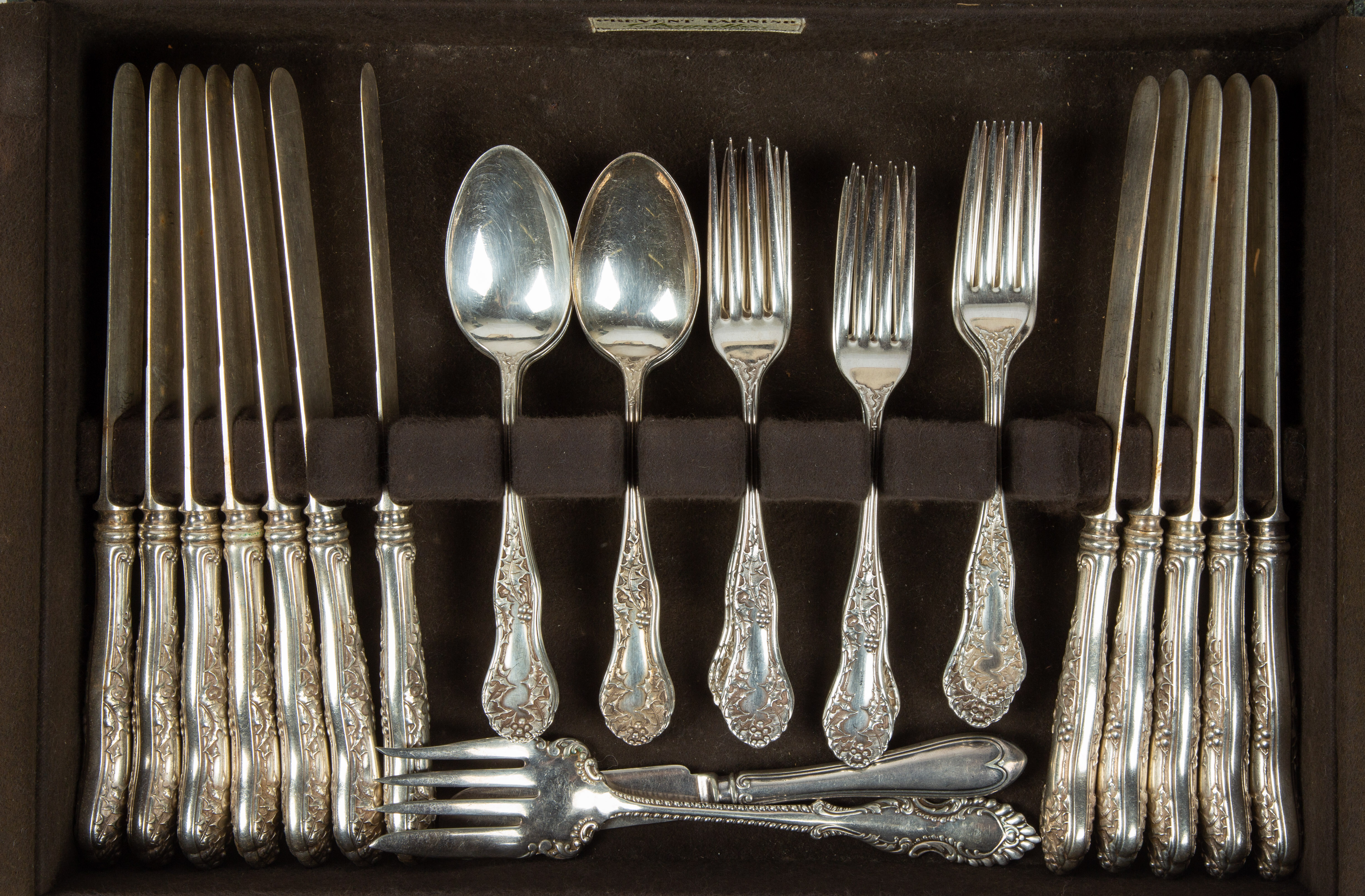 Appraisal: SILVER PLATED FLATWARE Attributed to National Silver Co - in