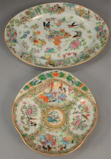 Appraisal: Two Famille Rose serving dishes to include a serving platter