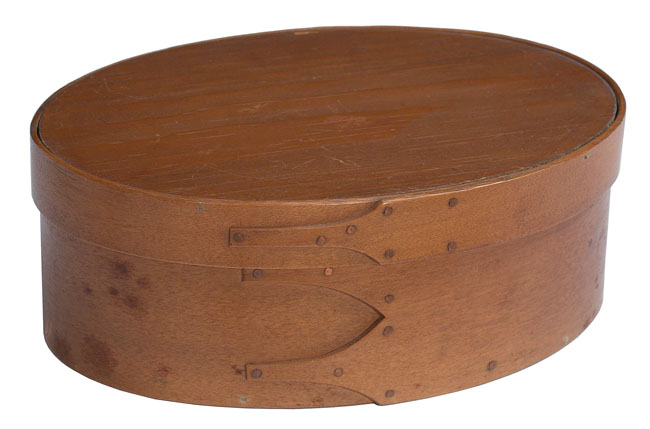 Appraisal: Shaker box oval two-finger form fingers facing left with lid