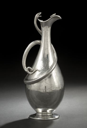 Appraisal: Fine Victorian Sterling Silver Neoclassical Wine Ewer design registered in