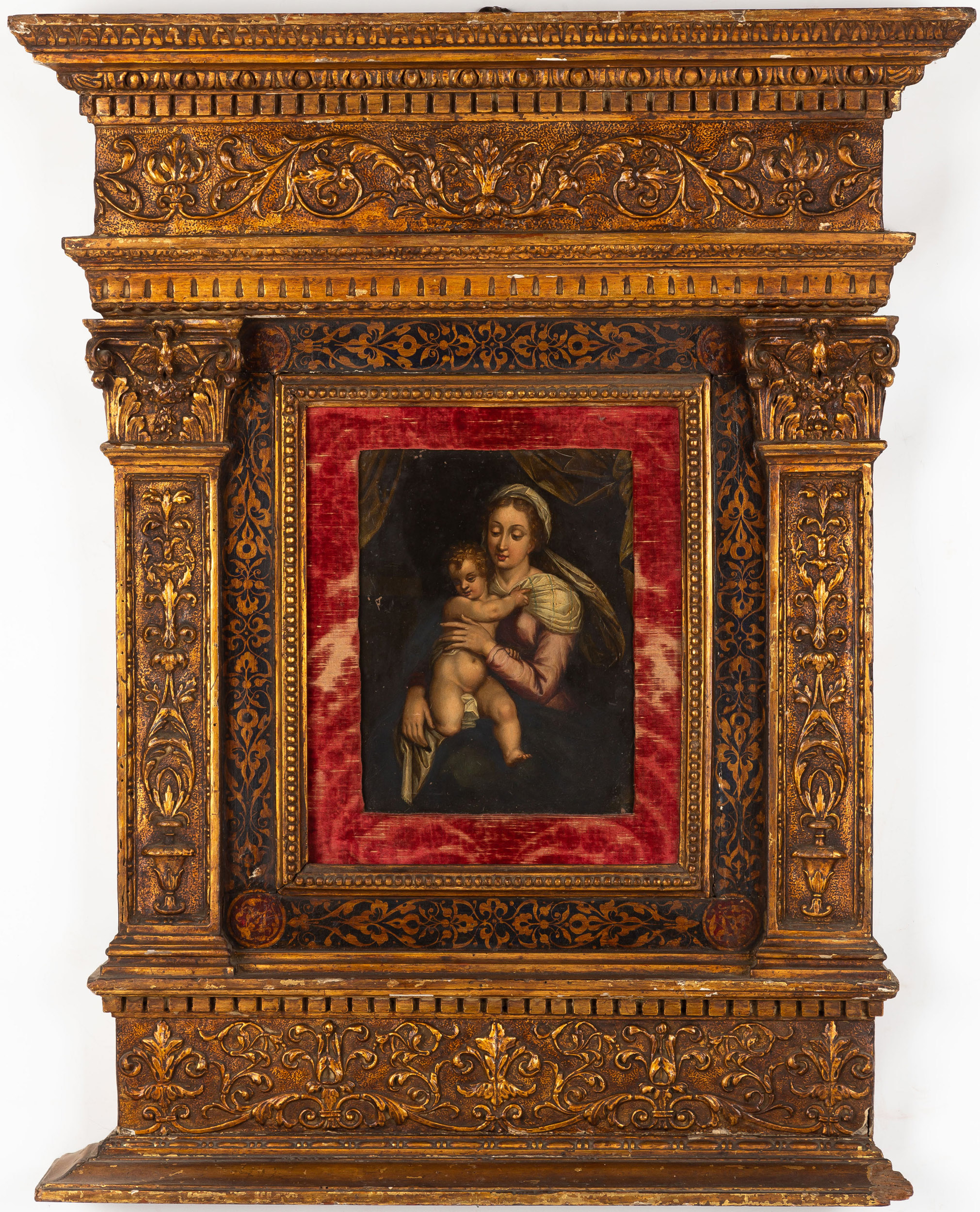 Appraisal: TH TH CENTURY OLD MASTERS SCHOOL PORTRAIT OF MADONNA AND