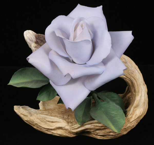 Appraisal: Boehm bisque Blue Moon rose flower signed Fondly Helen Boehm