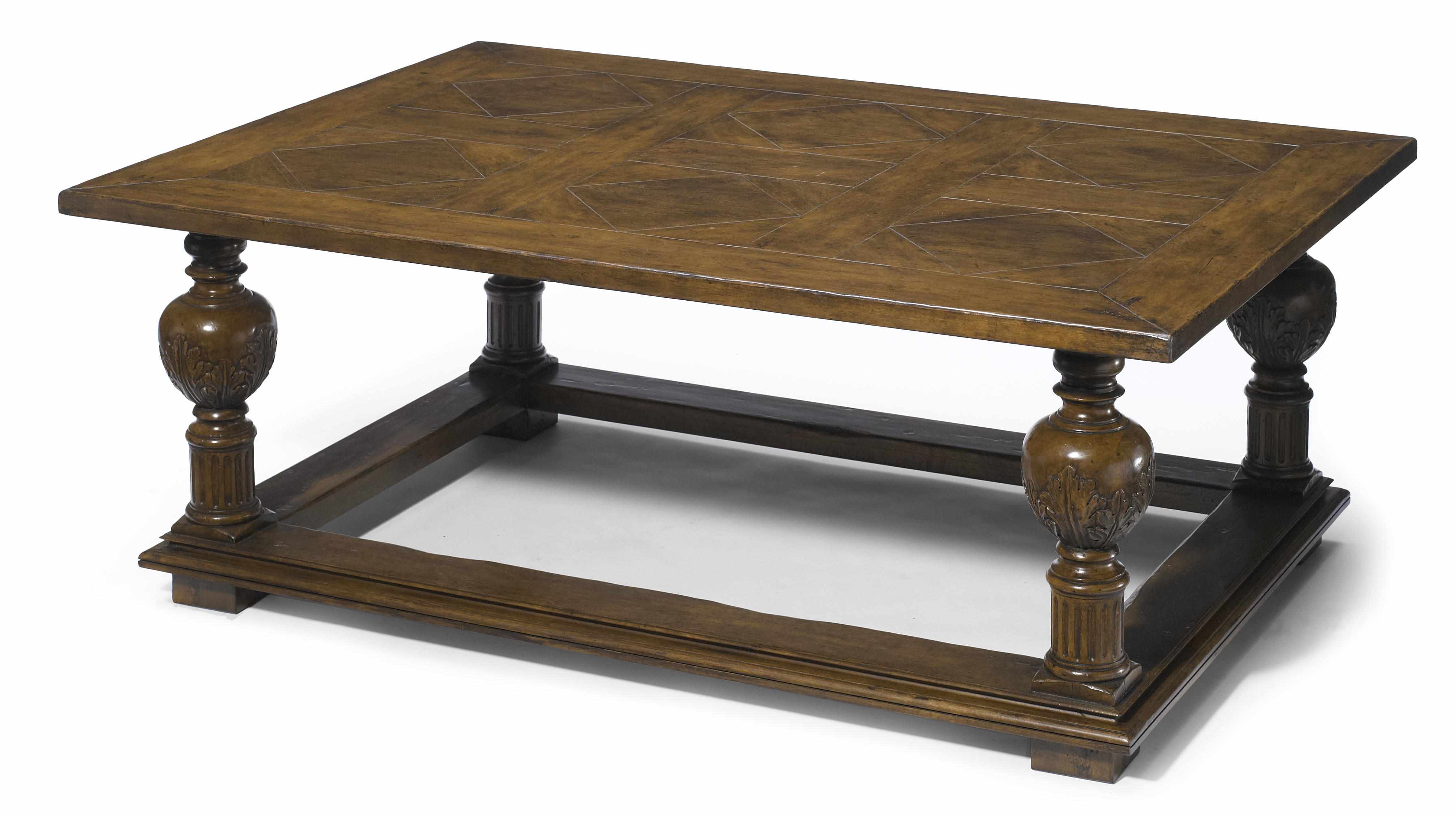 Appraisal: A Baroque style mixed wood coffee table height in cm