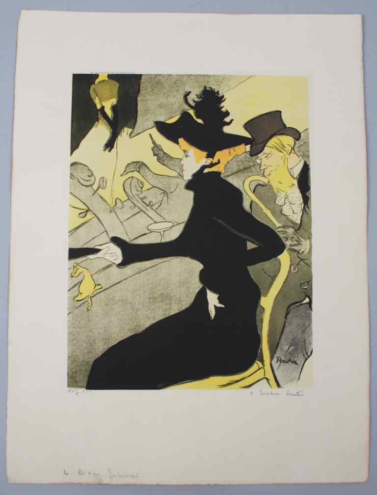 Appraisal: HENRI DE TOULOUSE-LAUTREC French - LE DIVAN JAPONAIS Color Lithograph