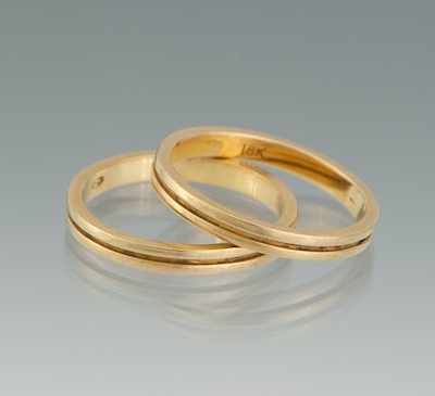 Appraisal: A Pair of k Gold Ring Guards k yellow gold