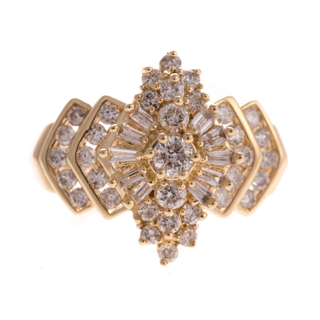 Appraisal: A Lady's Diamond Cocktail Ring in K Gold K yellow