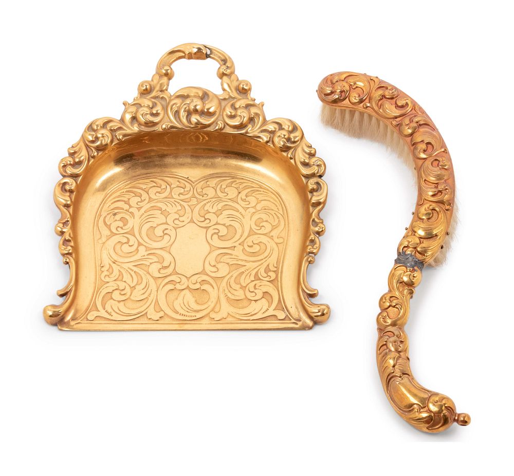 Appraisal: A Pair of Continental Gilt Metal Tazze together with a