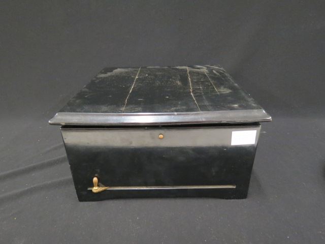 Appraisal: Symphonion Disc Music Box double comb ebony finish disc all