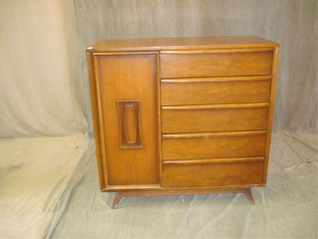 Appraisal: UNAGUSTA Midcentury Drawer and Door Chest SGD Unagusta Dimensions wide