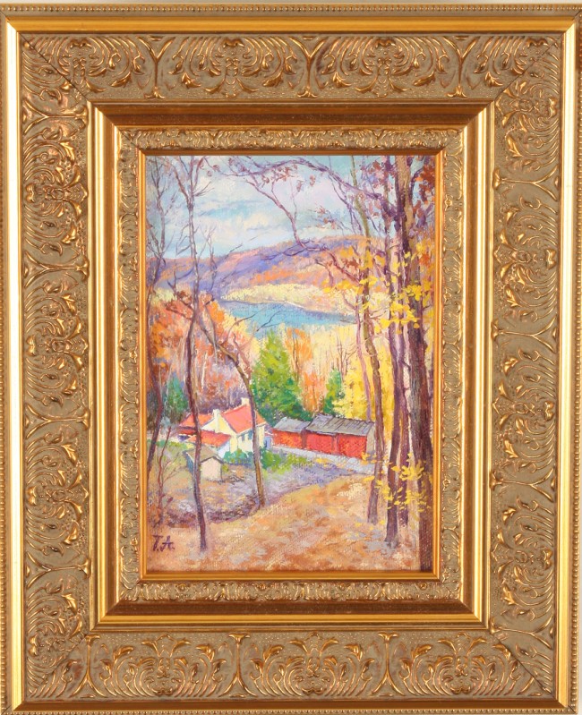 Appraisal: Point Pleasant Hills oil on canvas x SL T A