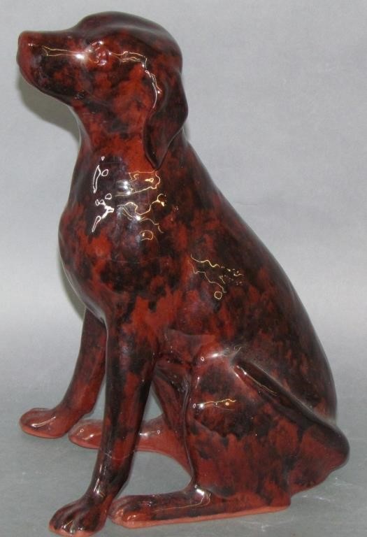 Appraisal: NED FOLTZ REDWARE DOGsigned and dated repaired leg