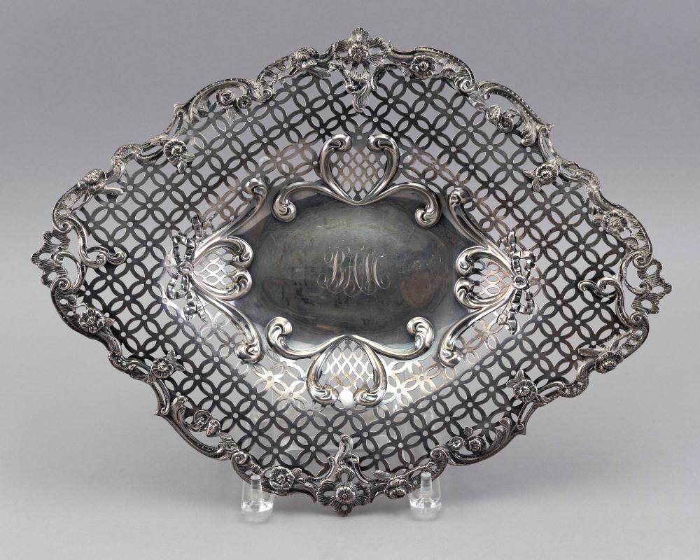 Appraisal: FENESTRATED STERLING SILVER TRAY ENGLAND CIRCA APPROX TROY OZ FENESTRATED