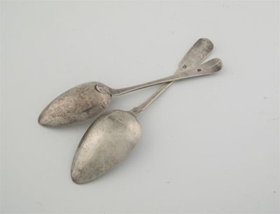 Appraisal: Channel Isles an early th century fiddle tablespoon with a