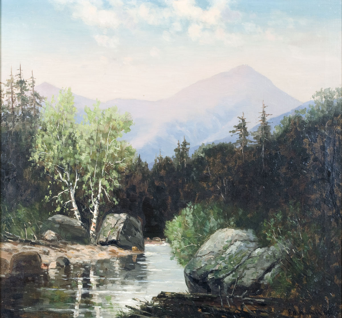 Appraisal: FRANK H SHAPLEIGH AMERICAN - MT WASHINGTON FROM THE AMMONOOSUC