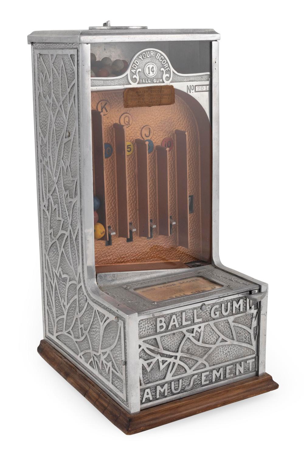 Appraisal: INDOOR AMUSEMENT CO BALL GUM STRIKER ARCADE GAME Los Angeles