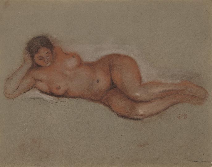 Appraisal: Aristide Maillol French - Reclining Nude color lithograph on Pur