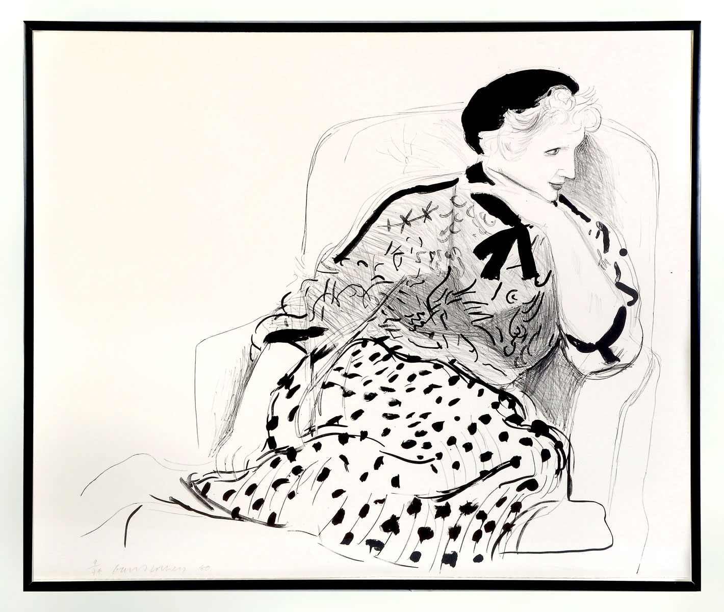 Appraisal: HOCKNEY David American b ''CELIA IN AN ARMCHAIR'' COLOR LITHOGRAPHS