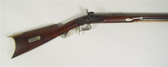 Appraisal: Half Stock Percussion Mountain Rifle In approximately caliber Octagon barrel