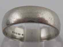 Appraisal: A platinum wedding band weighing approx grams